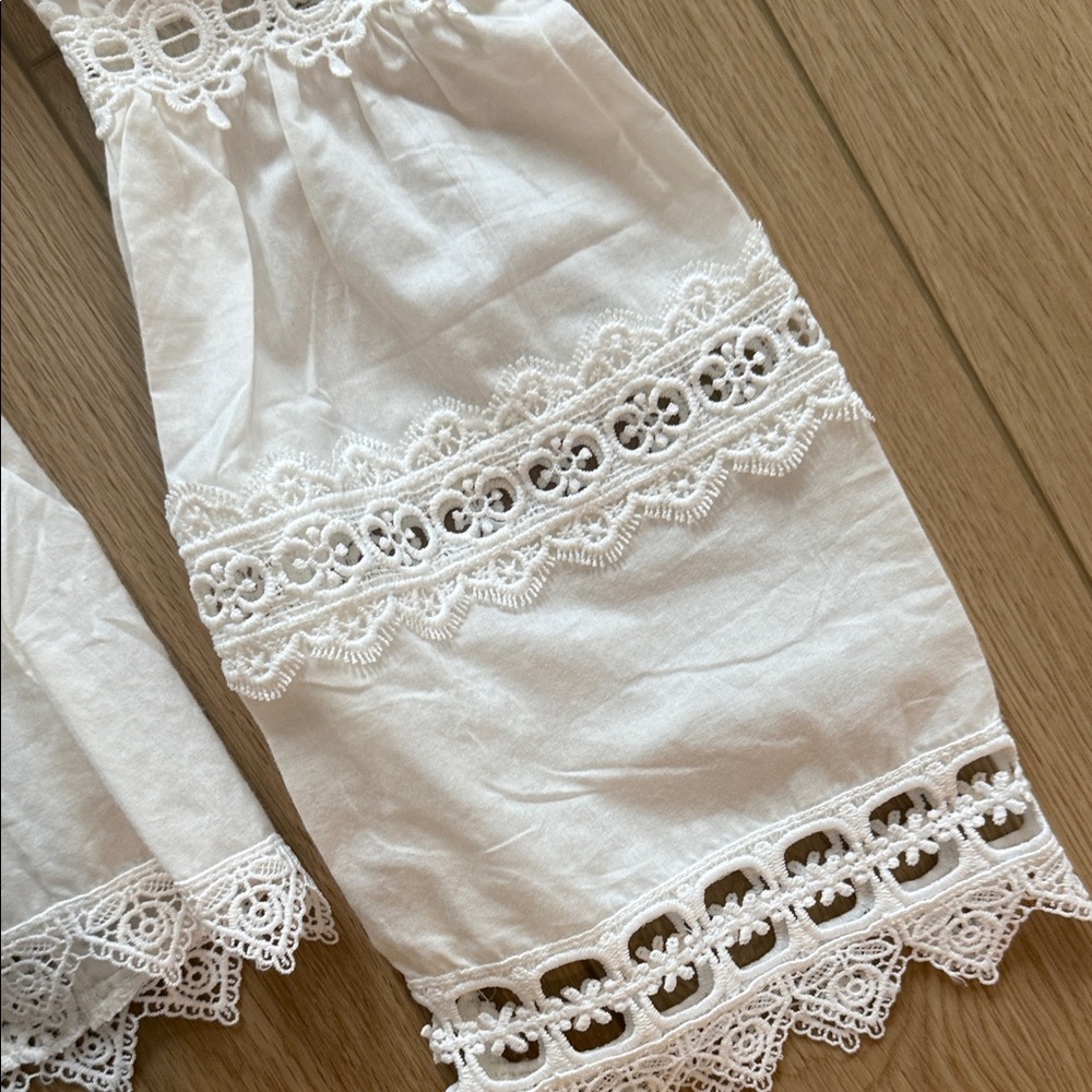 Parisian Works White Lace Off-Shoulder Blouse - Picture 6 of 6